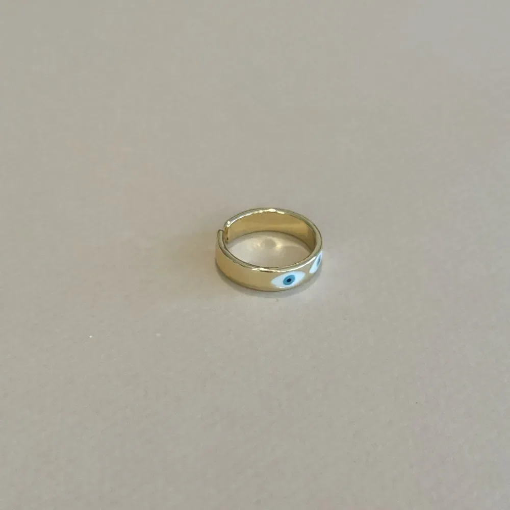 Gold Evil Eye Ring M1280
